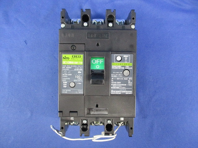 漏電ブレーカ3P2E100A(単三中性線欠相保護付) GE108NA