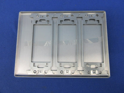 新金属カバープレート3連(取付枠付)(5枚入) WN7593