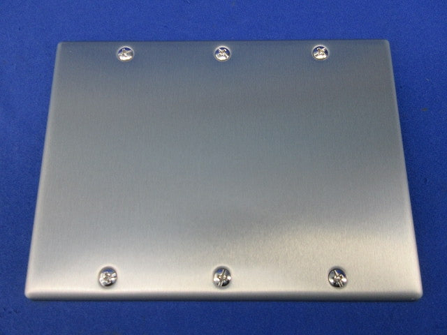 新金属カバープレート3連(取付枠付)(5枚入) WN7593