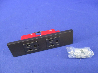 家具・機器用 接地コンセントセット(ソフトブラック) KAG-2511