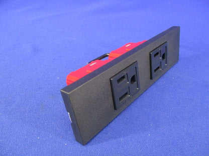 家具・機器用 接地コンセントセット(ソフトブラック) KAG-2511