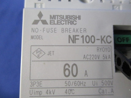ノーヒューズブレーカ 3P3E60A NF100-KC