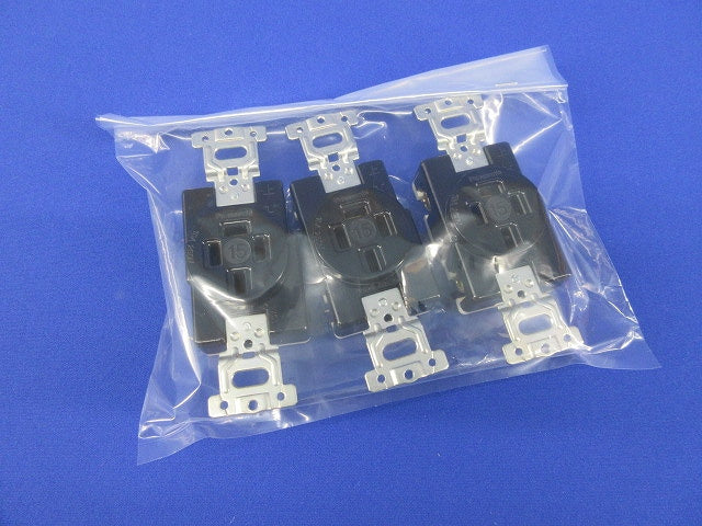 引掛埋込コンセント(3個入)(ブラック) WF1415K
