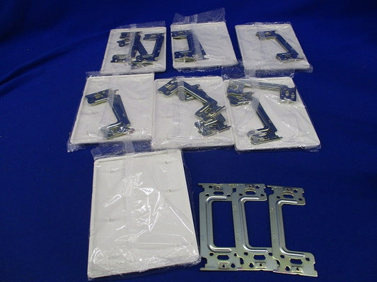 ホームエレガンスプレート 3連用 取付枠付(7個入)(ピュアホワイト) BP-0U-3