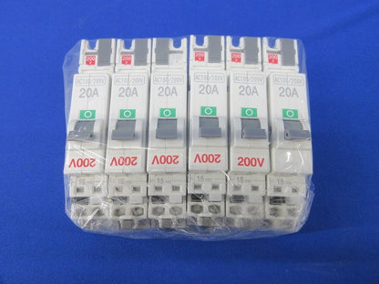パールテクトブレーカ 配線用遮断器2P2E20A(6個入)(キズ･汚れ有) BC-2NA