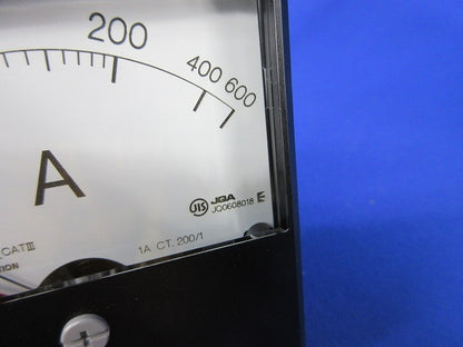指示電気計器 交流電流計0-200-600A 200/1A YS-8NAA