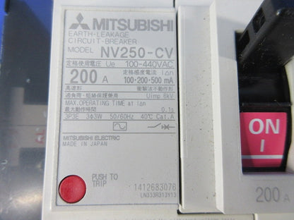 漏電遮断器3P3E200A NV250-CV