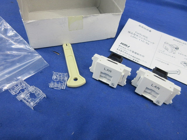埋込型LANコンセント(ピュアホワイト)(2個入) LWU-110-5e(PW)