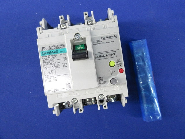 一般配線用 漏電遮断器 3P75A EW100AAG-3P075