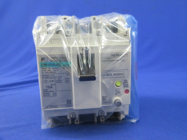 一般配線用 漏電遮断器 3P75A EW100AAG-3P075