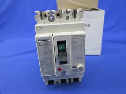 高調波・サージ対応形 漏電遮断器3Ｐ40A(ネジ無) NV63-CVF