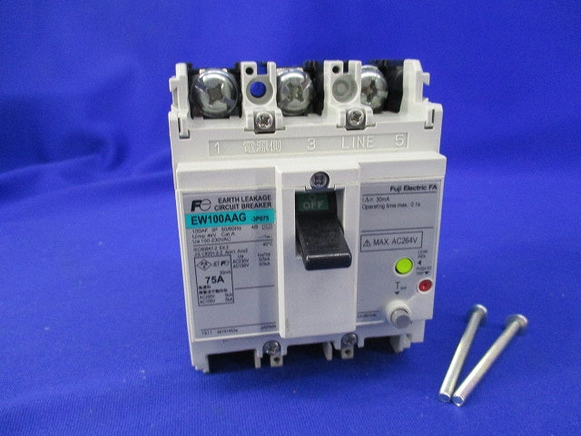 一般配線用 漏電遮断器3P75A EW100AAG-3P075