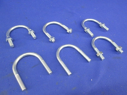 U字ボルトM8(ネジ30mm)６個入(内4個ナット付き・２個ナット不足) M8