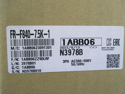 ファン・ポンプ用インバータ FR-F840-7.5K-1