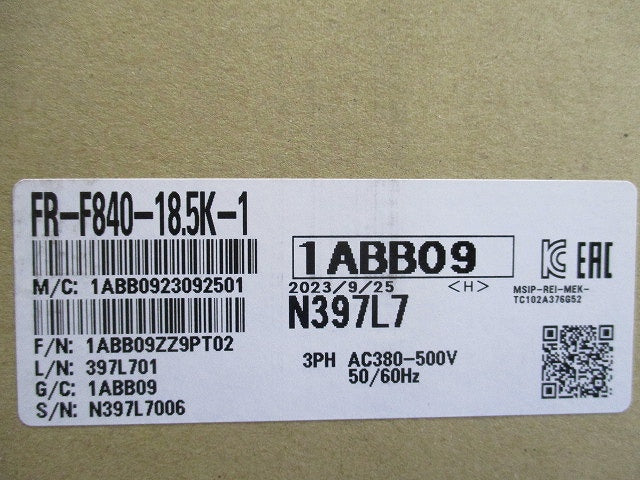 ファン・ポンプ用インバータ FR-F840-18.5K-1