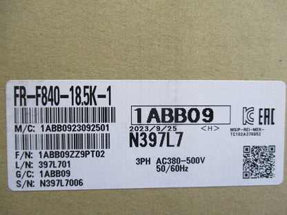 ファン・ポンプ用インバータ FR-F840-18.5K-1