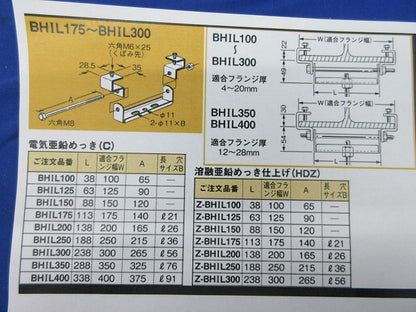 吊り金具 H形鋼・I形鋼用(5個入) BHIL125