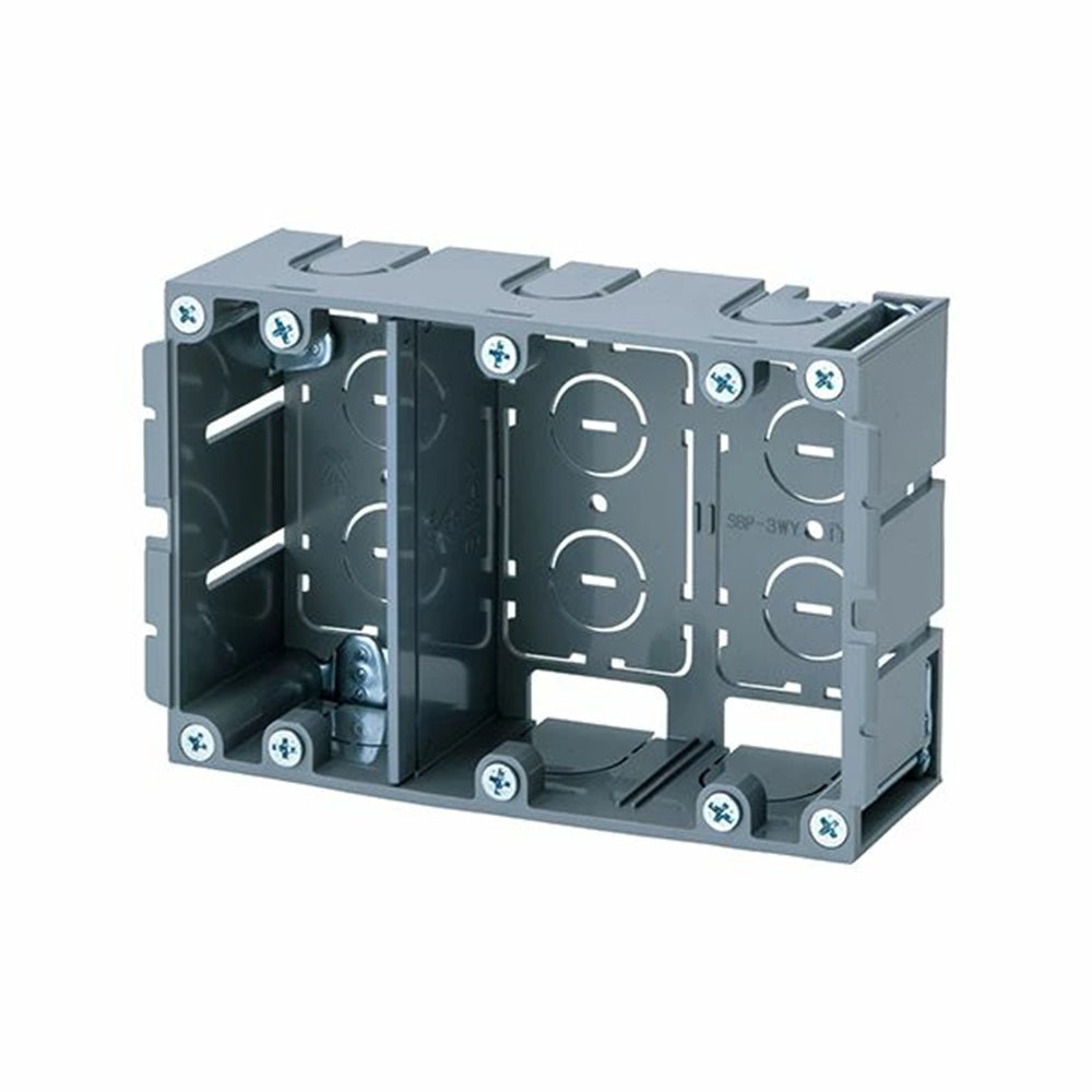 深形パネルボックス 3ヶ用セパレーター付・あと付はさみボックス 10個入 SBP-3WY-10