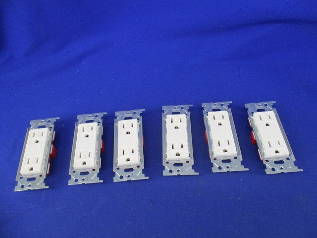 埋込接地ダブルコンセント(6個入)(ピュアホワイト) JEC-BN-55G+WJ