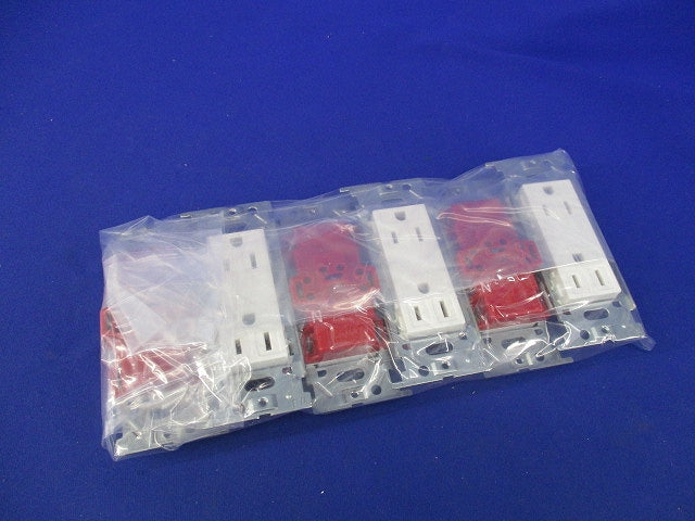 埋込接地ダブルコンセント(6個入)(ピュアホワイト) JEC-BN-55G+WJ