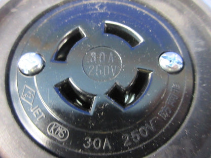 接地3P30A引掛防水コネクタボディ(2個入)(汚れ有) MH2638