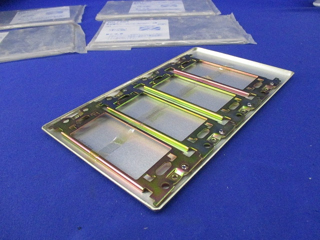 新金属カバープレート(取付枠付)4連(5個入) WN7594