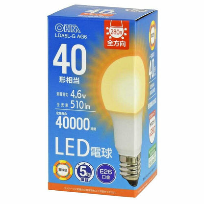 LED電球 E26 電球色 LDA5L-GAG6