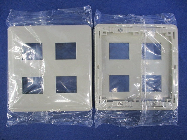 モダンプレート4コ用(10個入)(ミルキーホワイト) WN6004
