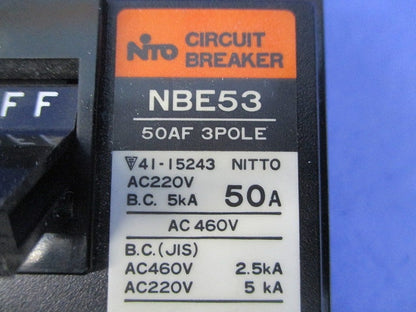サーキットブレーカ3P50A(ジャンク品) NBE53