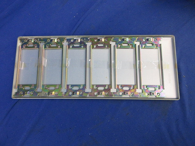 新金属カバープレート6連(取付枠付)(キズ有)National WN7596