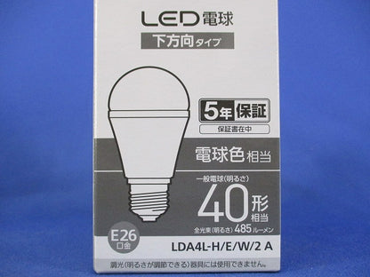ＬＥＤ電球 電球色 6個入 LDA4L-H/E/W/2-06