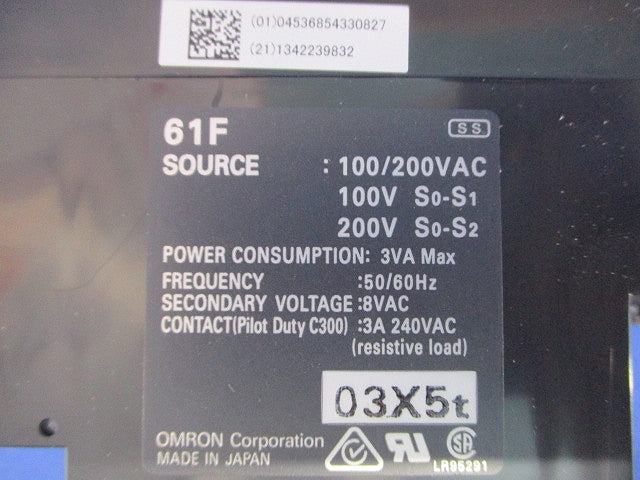 フロートなしスイッチ コンパクトタイプ 61F-GNAC100/200V