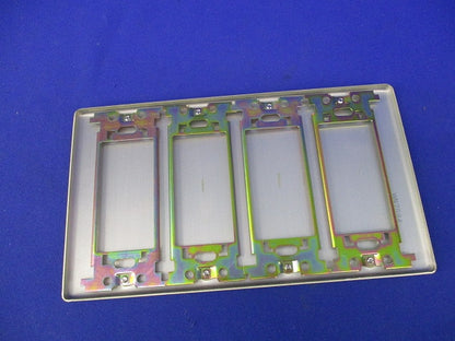 新金属カバープレート(取付枠付)4連(2枚入) WN7594
