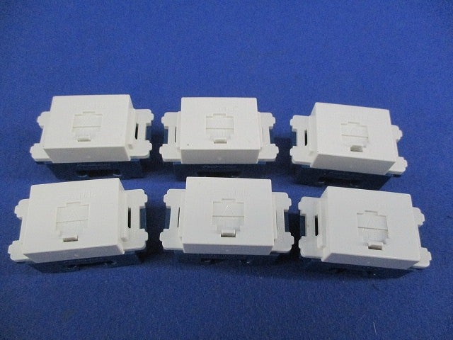 埋込テレホンモジュラジャック(6極2心)(6個入) WNT15629W