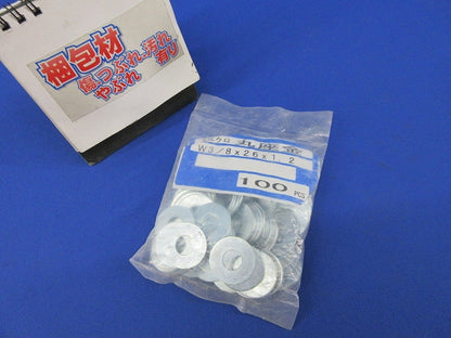 ユニクロ丸座金(100個入) W3/8×26×1.2