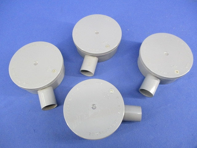 露出用丸形ボックス(1方出)グレー(4個入) R161GHW