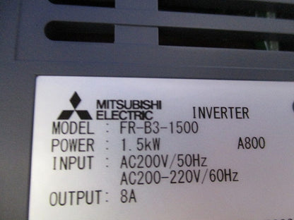 アドバンスト磁束ベクトル制御インバータ FR-B3-1500