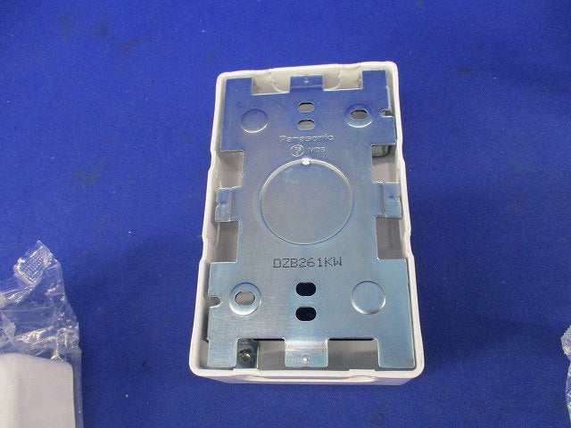 メタルモール用 1個用スイッチボックス 浅型(2個入)(ホワイト) DZB261KW