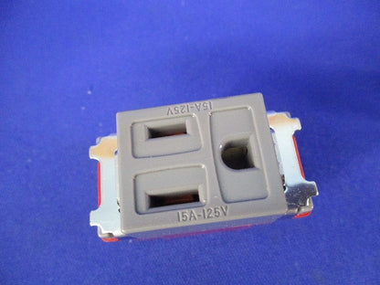 埋込接地シングルコンセント(3個入)(ソリッドグレー) JEC-BN-5GJ