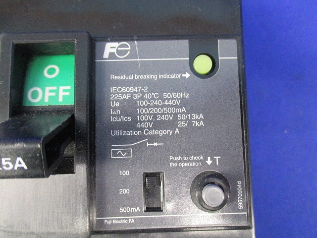 漏電遮断器3P125A(ジャンク品) SG203BAUL