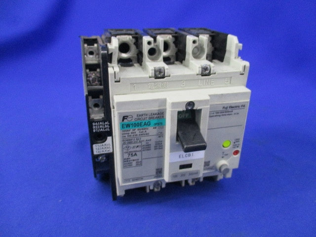 一般配線用漏電遮断器3P75A EW100EAG