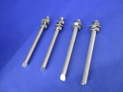 寸切りボルト(ナット×2・ワッシャー×1付)(ステンレス)(4組入) M12×150