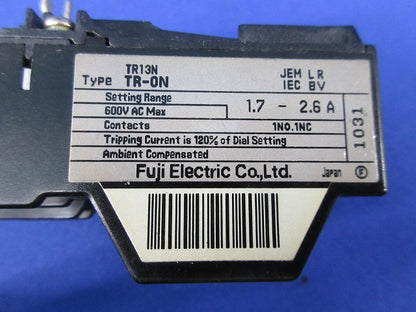 電磁開閉器1.7-2.6A TR-0N