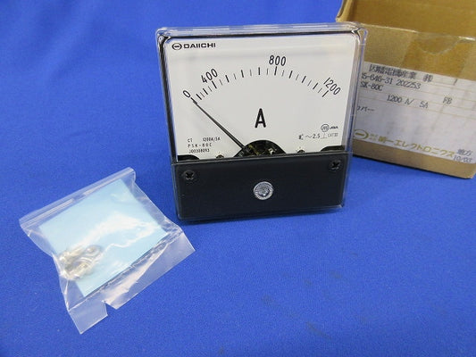 角形指示計器 交流電圧計 1200A/5A PSK-80C