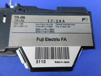 サーマルリレー １.7-2.6A TR-0N