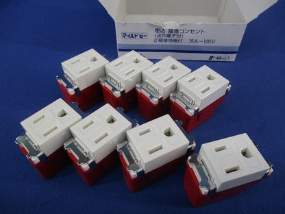 埋込接地コンセント(送り端子付)(8個入) JEC-BN-5GJ