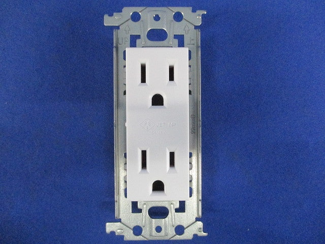 埋込接地ダブルコンセント(金属枠付)(マットセラミックホワイト) WTL13123MW