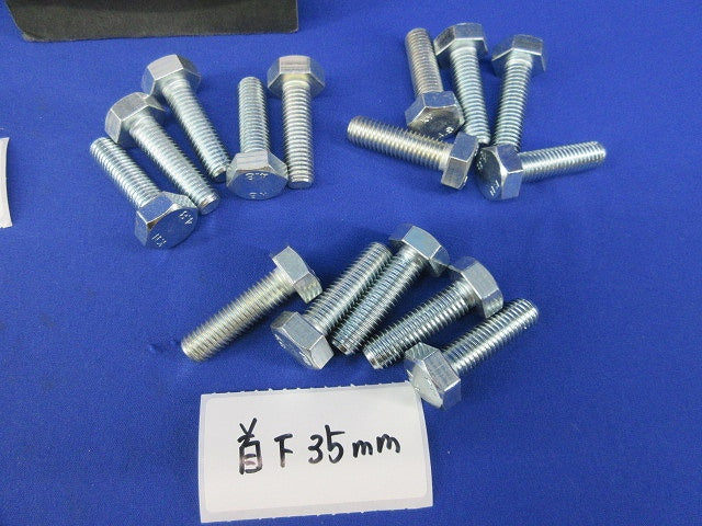 メッキ六角ボルトセット(M10)(混在28個入) 40mm他