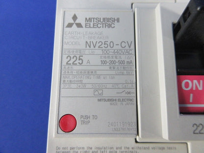 漏電遮断器3P3E225A NV250-CV