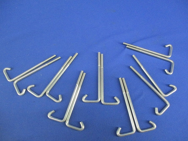 カバークランプ用フックボルト(ステンレス)(11対入)(7対ナット不足) S-FB-CVCS